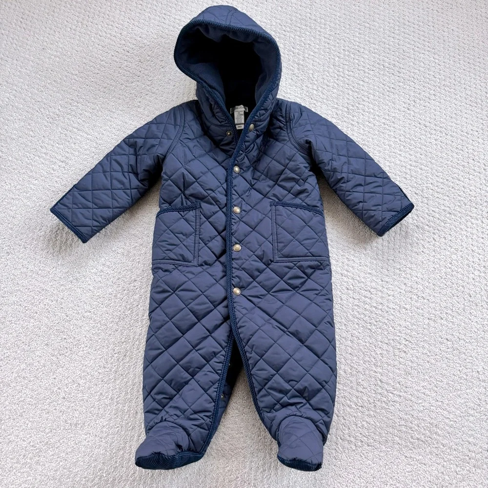 Ralph Lauren navy blue quilted winter bunting